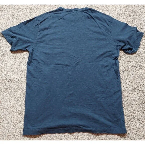 Forty Five Crew Pocket Tee Shirt Blue Short Sleeve Single Stitch  Men's Size L - Picture 4 of 6